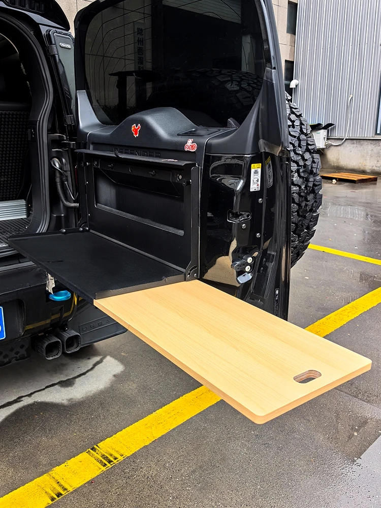 Tailgate rack foldable rear door shelf for Land Rover Defender 2020-2026+ L663 automotive parts