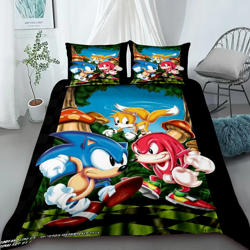Duvet Cover Sonic Duvet Cover for Kids – Anime Bedding Set, Duvet Cover, Pillowcases – Bedroom Decor for Children and Teens - view 4