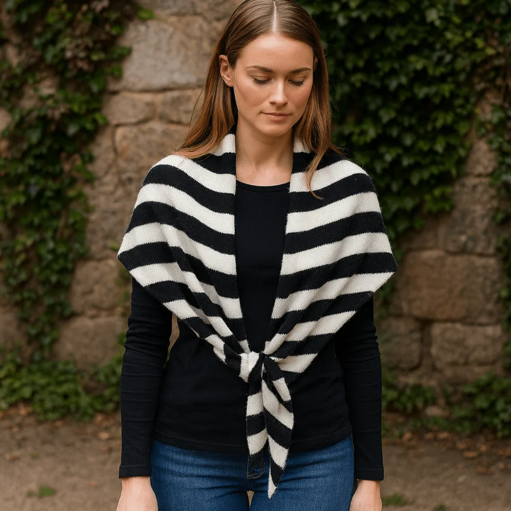 

Простой корейский полосатый шарф-снуд, утолщенная зимняя шаль, ветрозащитный утеплитель для шеи, осенне-зимняя накидка