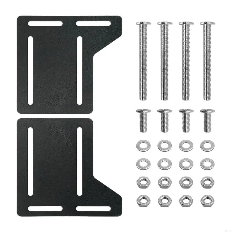 Headboard Mount Bracket Carbon Steel Mounting Hole Hardware for Bed Repair, Furniture Repair and Fitting B03E