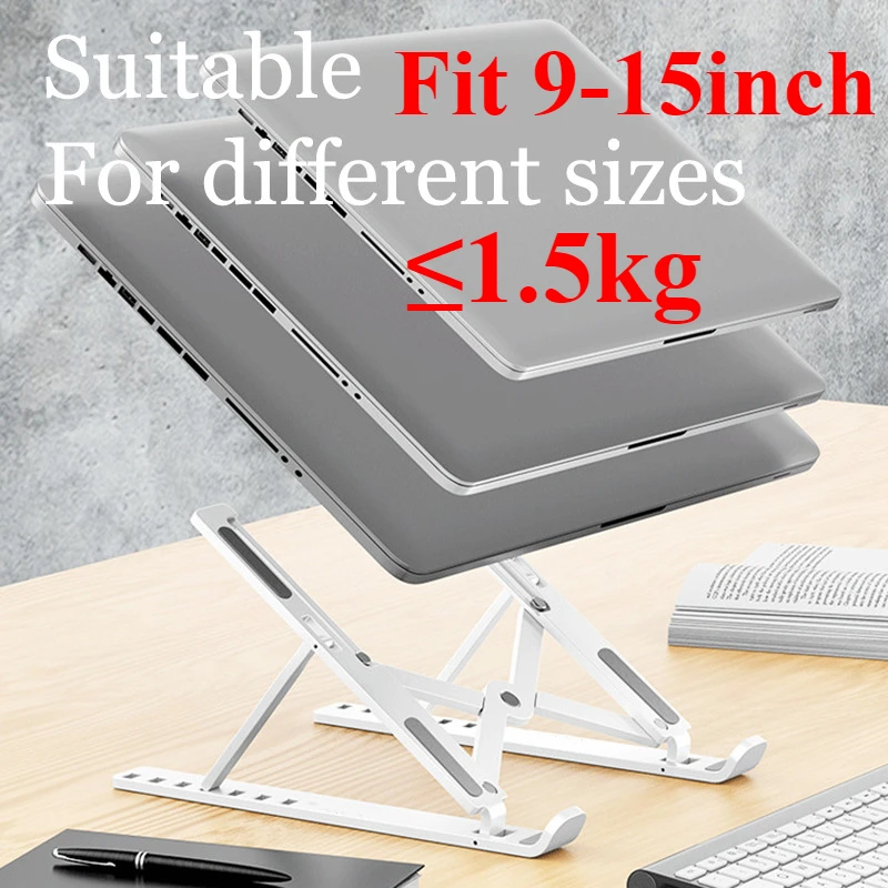 Portable Laptop Stand 7/10 Gears Foldable ABS Tablet for Macbook Apple  Air Pro Lenovo Samsung Bracket Universal Pad PC Holder