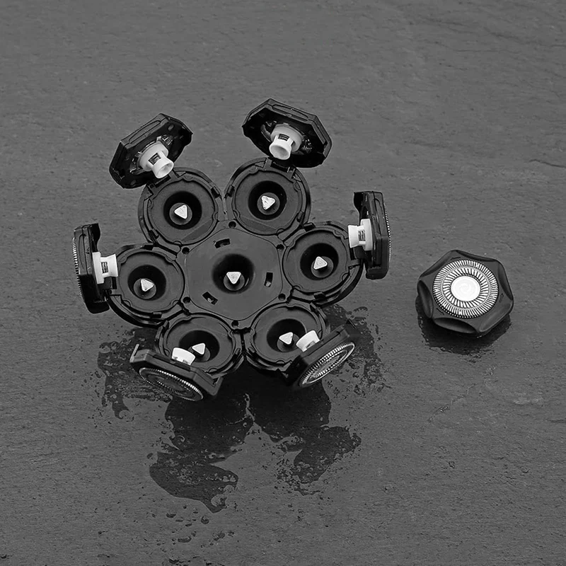 AD24-Replacement Electric Shaver Head Electric Shaver 7D Independently 7 Cutter Floating Head Waterproof 2Pcs