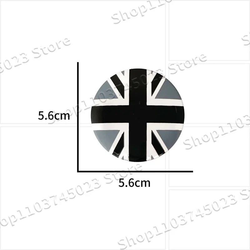 4Pcs 56mm Car Wheel Center Hub Caps Stickers UK Emblem Waterproof Decals For Mini Cooper JCW S R57 R55 R60 F50 F54 F55 F56 F58