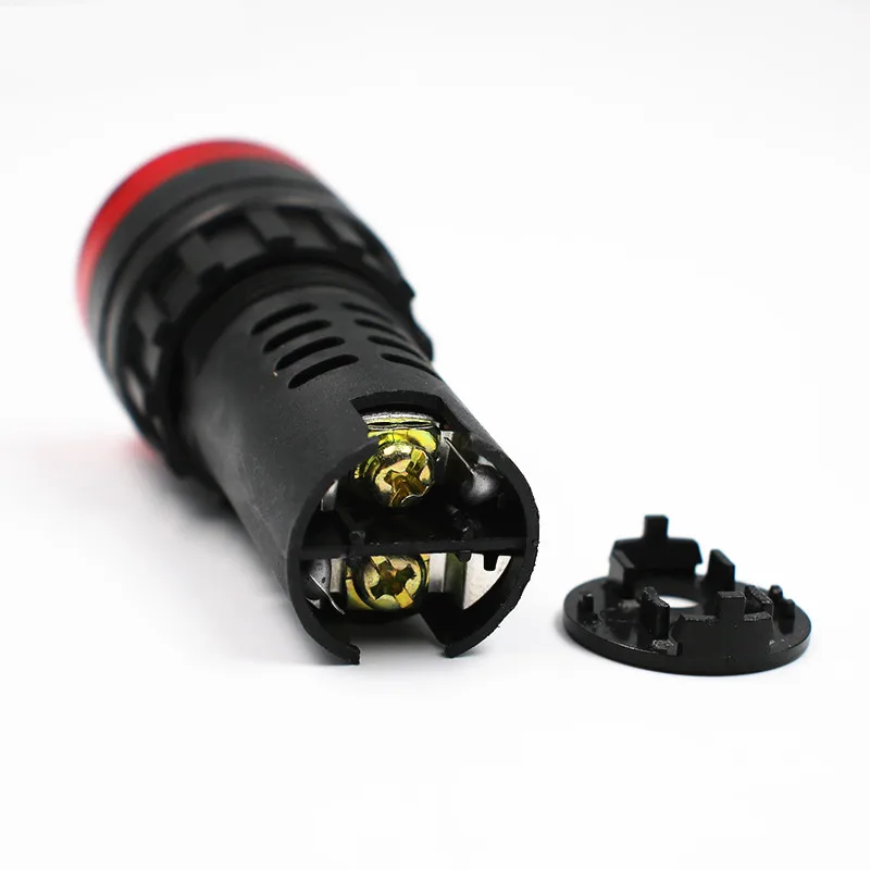 1pc AD16-22SM 12V 24V 110V 220V 380V 22mm Flash Signal Light Red LED Active Buzzer Beep Alarm Indicator Red Green Yellow Black