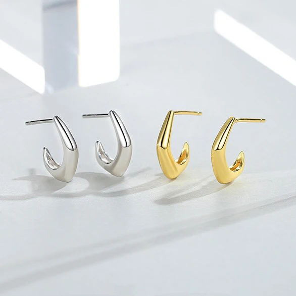 

PONYKISS 925 Sterling Silver Mini Geometric Stud Earrings for Women Minimalist Classic Fine Jewelry Personality Accessories