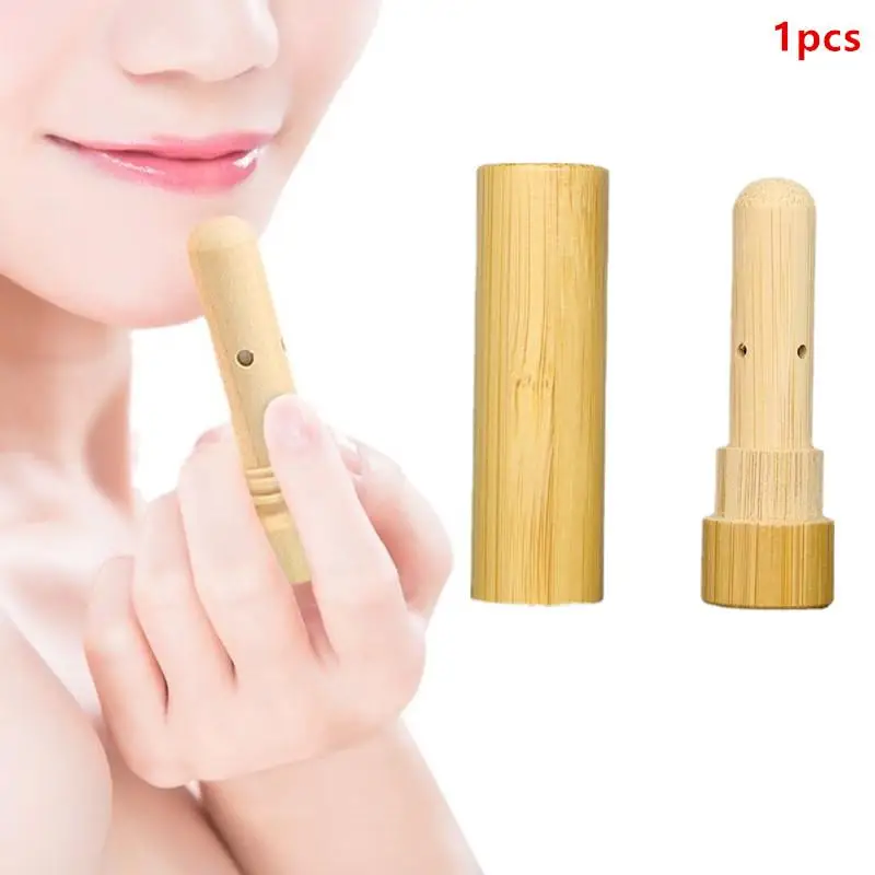 Bamboo Wooden Nasal Inhaler Essential Oil Bottle Aroma Diffuser Empty Nasal Aromatherapy Inhalers Tubes With Lanyard