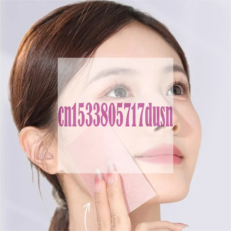 {여름2} 100매 대나무 블로팅 페이퍼 거울&퍼프 포함 상쾌한 휴대용 얼굴 유분 흡수 페이퍼