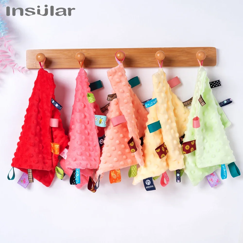 Newborn Baby Cotton Soothe Appease Towel Calm Wipes Kids Infant Towel Blanket Cute Soft Square  Plush Comforting Taggies Blanket