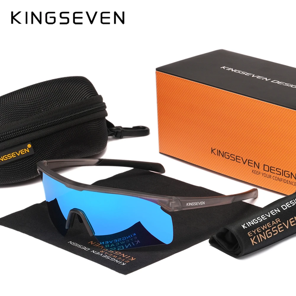 KINGSEVEN Cycling Sunglasses Eyepieces Bicycle Eyewear UV400 Polarized Sports MTB Outdoor Bike Goggles Sunglasses Equipment