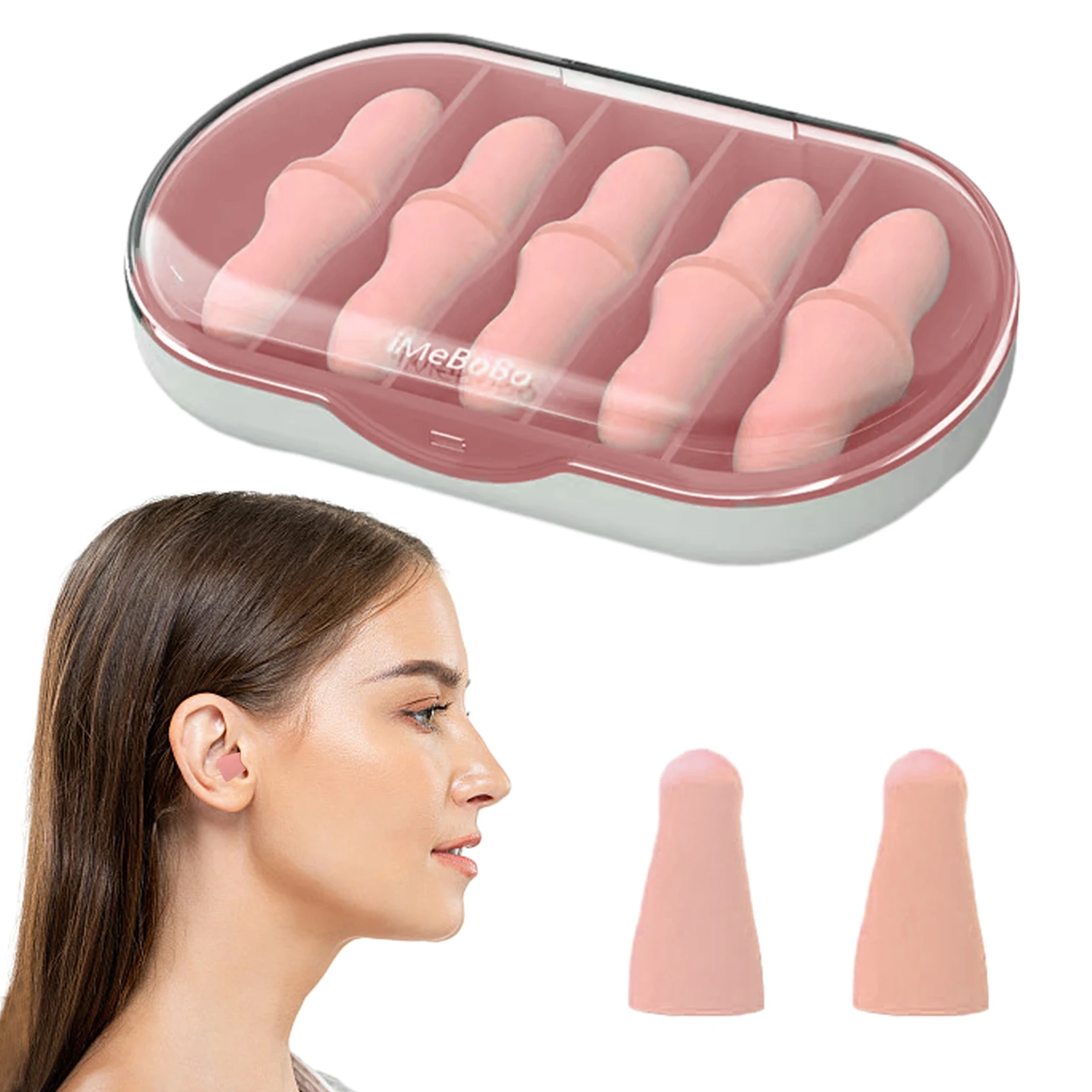 5 Pairs Washable Soundproof Soft Foam Work Lightweight Unisex Noise Reduction Deep Sleeping Sponge Reusable Ear Plug Study