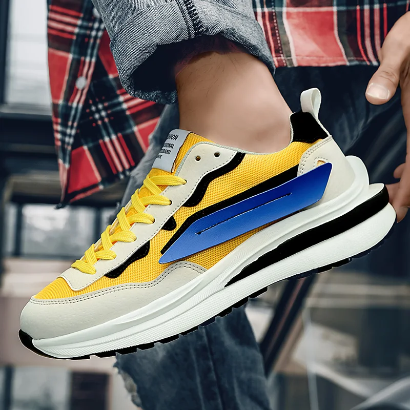 Baskets à Plateforme pour Homme, Chaussures de dehors Décontractées, de Marche, Style de Rue, Nouvelle Collection