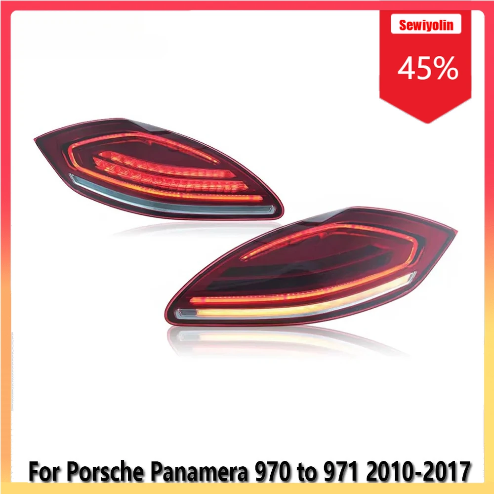 

Автомобильный светодиодный задний фонарь, автомобильные детали для Porsche Panamera 2010-2017, авто противотуманные DRL, стоп-сигнал, указатель поворота, Plug and Play