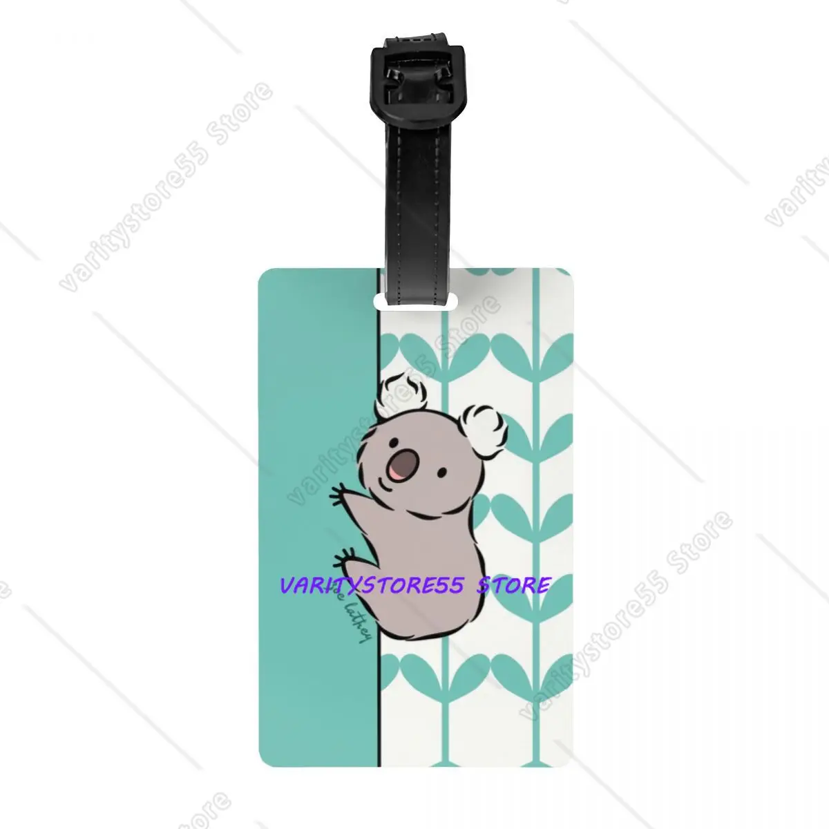 

Custom Kawaii Clinging Koala Bear Luggage Tag With Name Card Privacy Cover ID Label for Travel Bag Suitcase