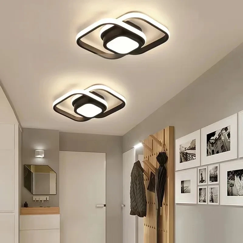 

Stylish Square LED Ceiling Light Energy-saving surface mounted Suitable Bedroom Bathroom Kitchen 85-265V Three-color Dimming