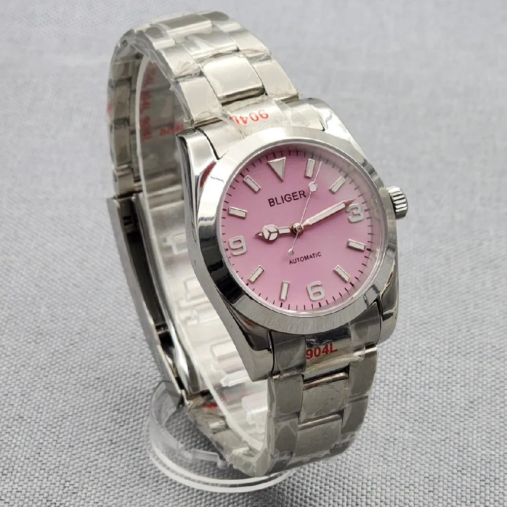 36mm 39mm 369 Text Dial Sapphire Glass Middle Polished Strap Stainless Steel Watch Japan NH35 Movement