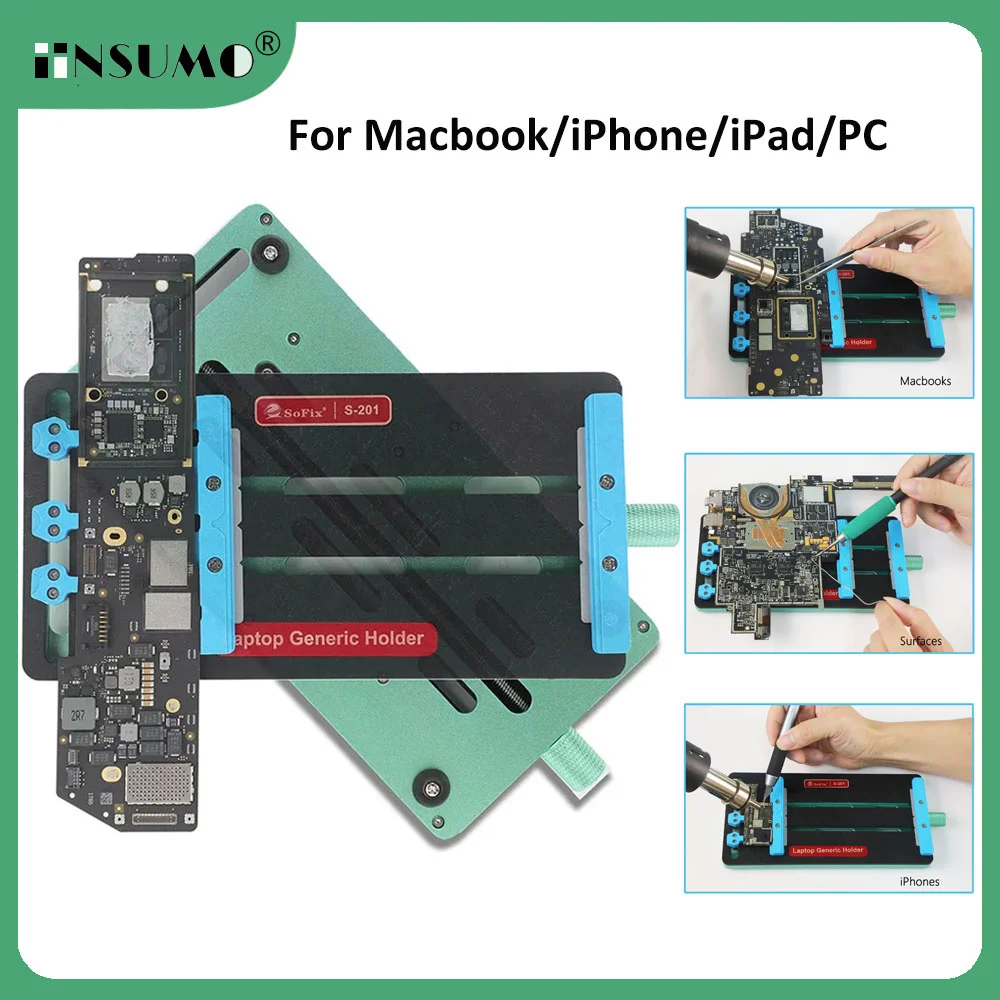 

SoFix S-201 Generic Logic Board Holderm Fixture for iPhone/MacBook/iPad/PC Use to Holding Various Logic Boards During BGA Rewok