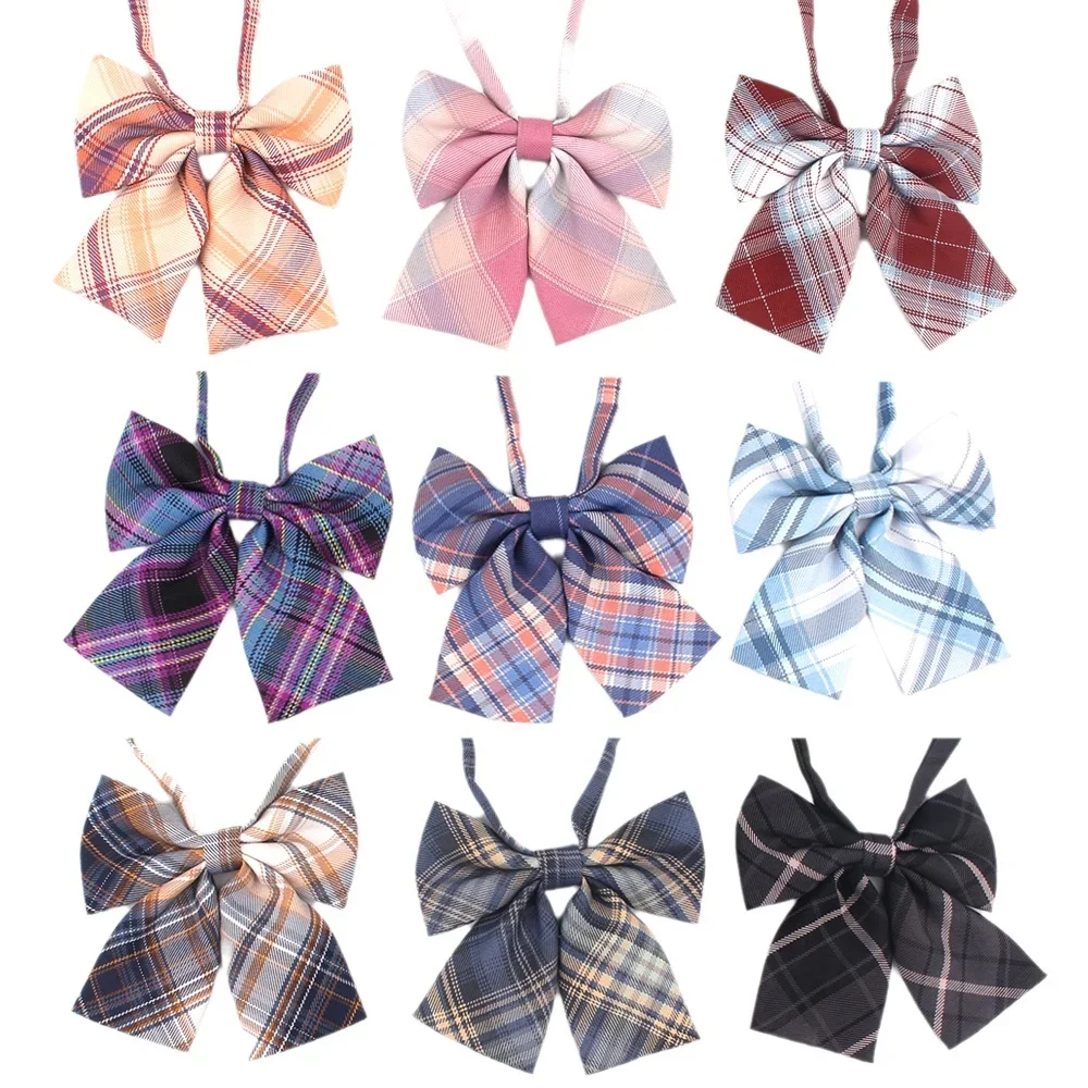 Womens Plaid Bow Tie High Quality Wearable Bow Tie Uniform and Cosplay Accessories Back to School Graduation Season Perfect Gift