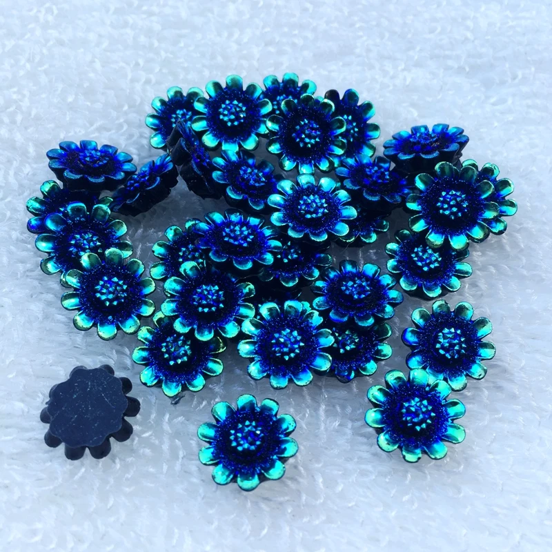 12mm AB resin flower design rhinestone Art Rhinestones for DIY wedding decoration 40pcs -B08