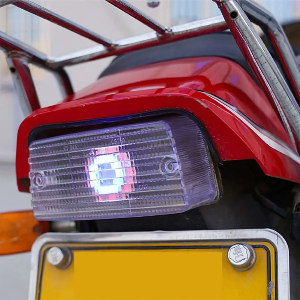 Angel Eye Tail Motorcycle Warning Lamp RGB with Flash Motorcycle Modified Tail Brake Rear Lights High Brightness