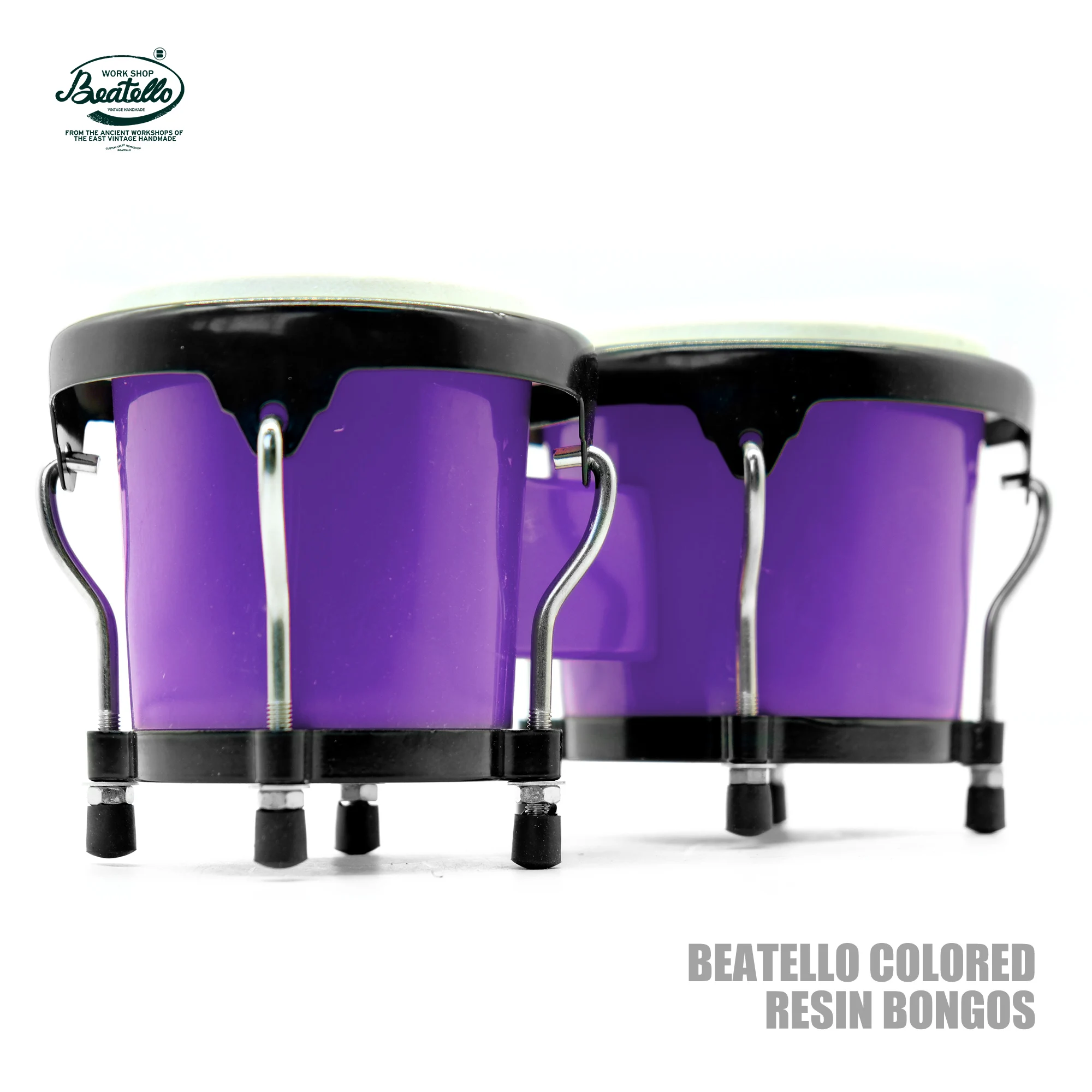 Mini Bongo Drum 8 Color Options Distinctive Beginners' Percussion Instrument With Sheepskin Drumhead Foldable