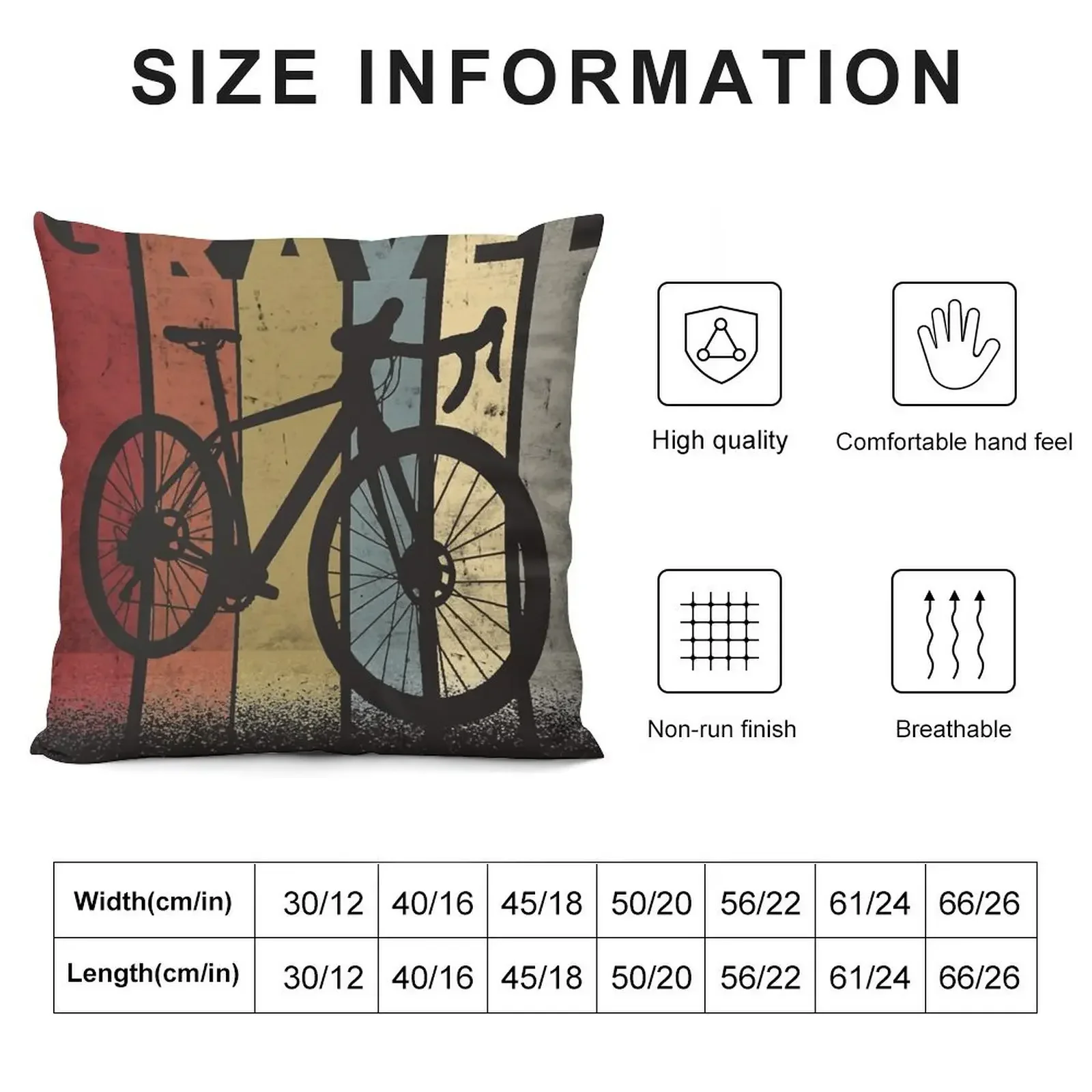 Gravel Gravelbike Bicyle Bikepacking retro vintage Classic T-Shirt.png Throw Pillow Covers For Sofas pillow