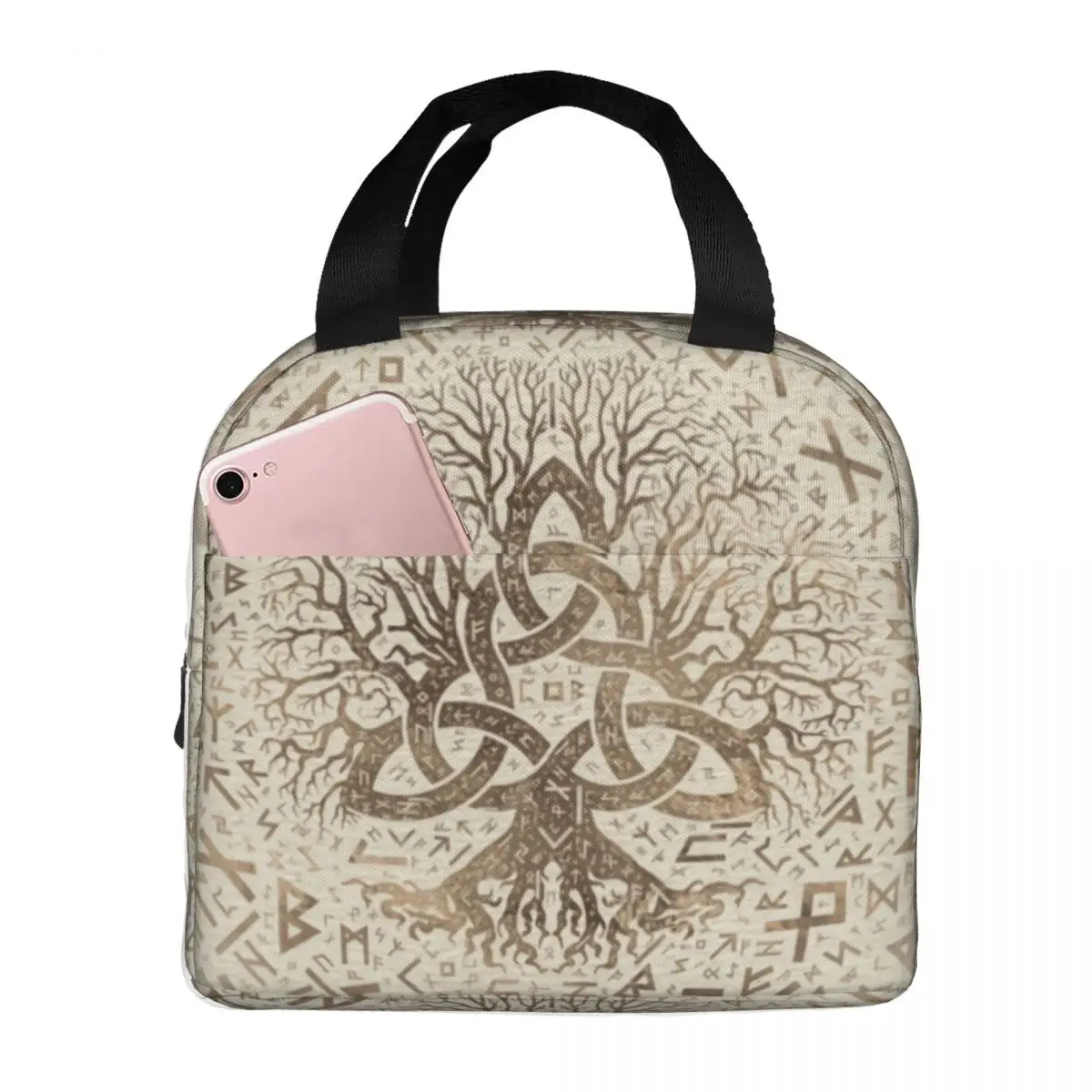 Viking Ragnar Lothbrok Lagertha TV Series Insulated Lunch Bags for School Office Tree Of Life Resuable Thermal Cooler Bento Box