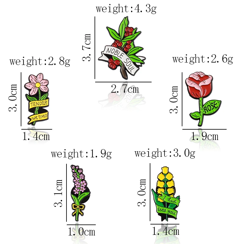 女性のためのエナメルバッジ、ピン、漫画の花、エナメルピン、ジュエリー、カラフル、ローズ、ラベンダー、デイジー、ヒマワリ、リス、ファッション