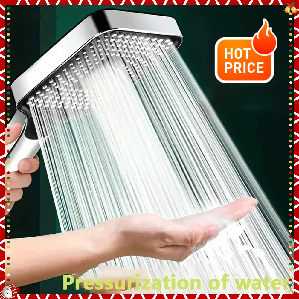 [مبيعات ساخنة] رأس دش الأمطار ذو 3 أوضاع - خلاط توفير المياه عالي الضغط قابل للتعديل، ملحق دش الحمام ذو التدفق الكبير