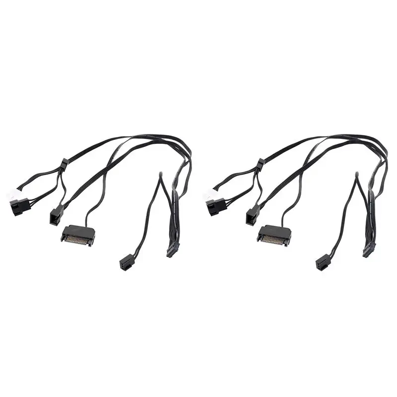 N34R-2Pcs 14Pin Water Cooling Radiator Power Supply Cord For NZXT Kraken Z53 Z63 Z73 Water Cooler Power Supply Line