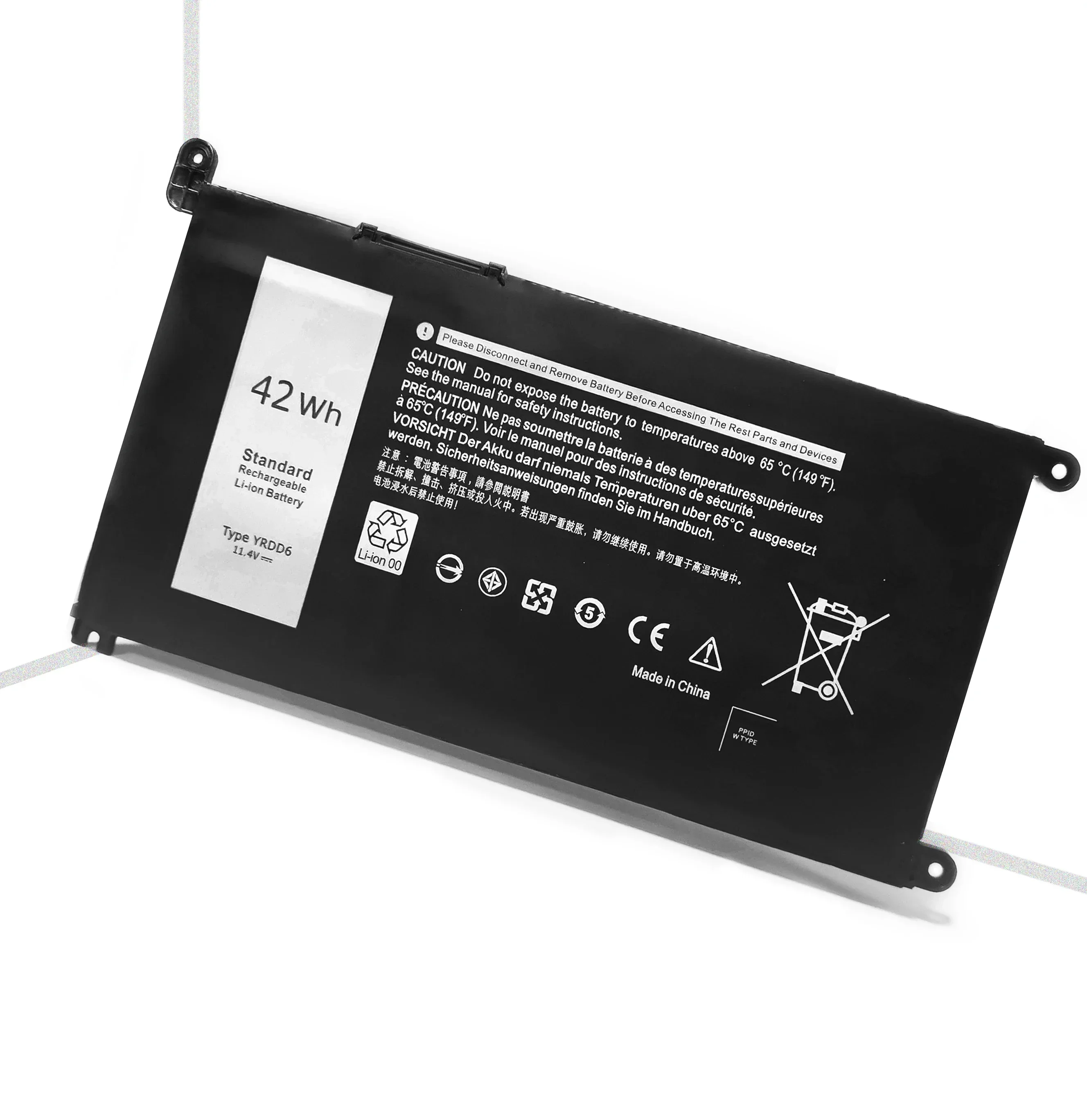 YXKC YRDD6 laptop battery lithium ion batterie 11.4V 42Wh For Dell inspiron5480 5482 5485 5584 5488 B07DFK12MV FW8KR RRJDX 9W9MX