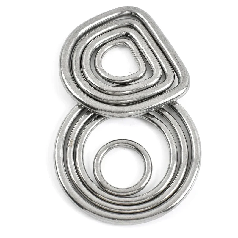 2/5Pcs 15-50mm Stainless Steel O D Ring Buckles Handbag Strap Connector Rings Leather Craft Clasp Carabiner Belt Hook Bag Parts