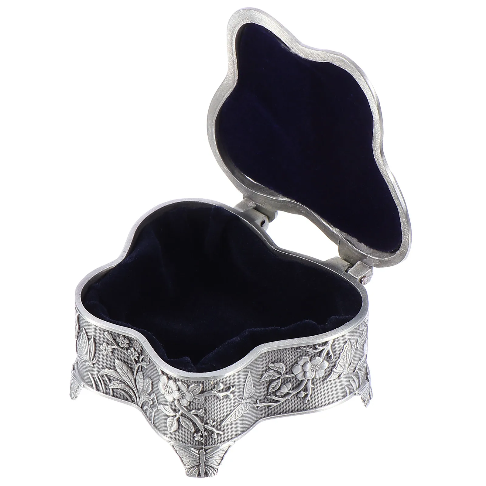 1Pcs Premium Zinc Alloy Jewelry Storage Box Compact Ring Earring Necklace Watch Organizer for Dressing Table Travel Gift