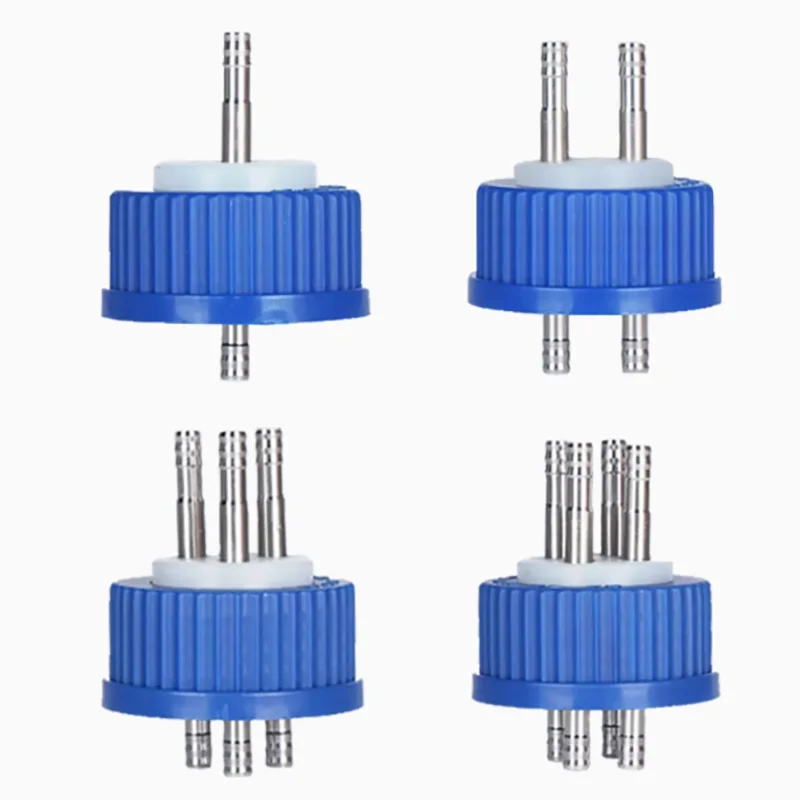 

Silicone feeding cap GL45 single pass fermentation tank double pass bottle cap stainless steel tee feeding cap reagent cap