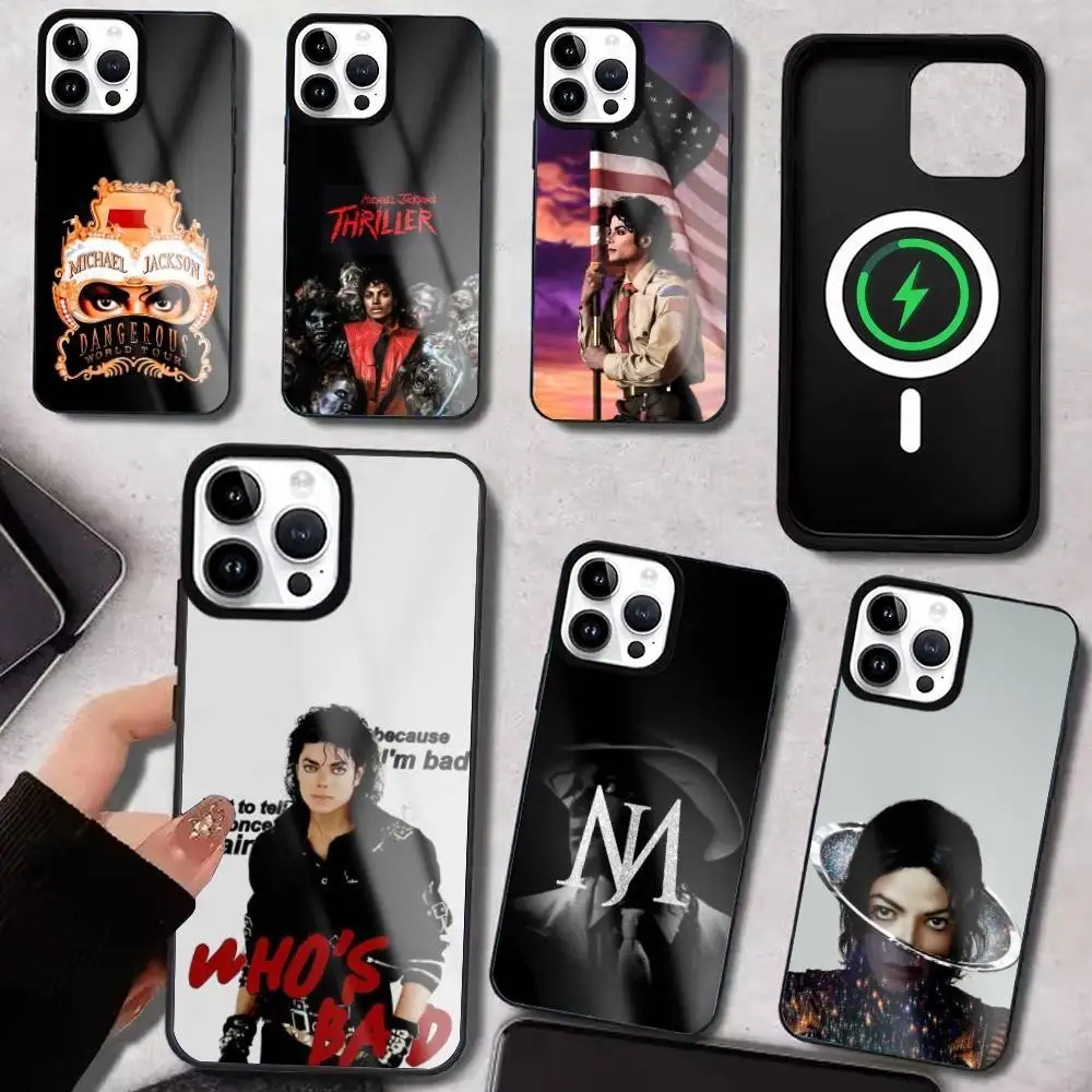 

King of Music M-Michael J-Jackson Phone Case For iPhone17,16,15,14,13,12,11 Plus,Pro Max, New Magnetic Wireless Charging