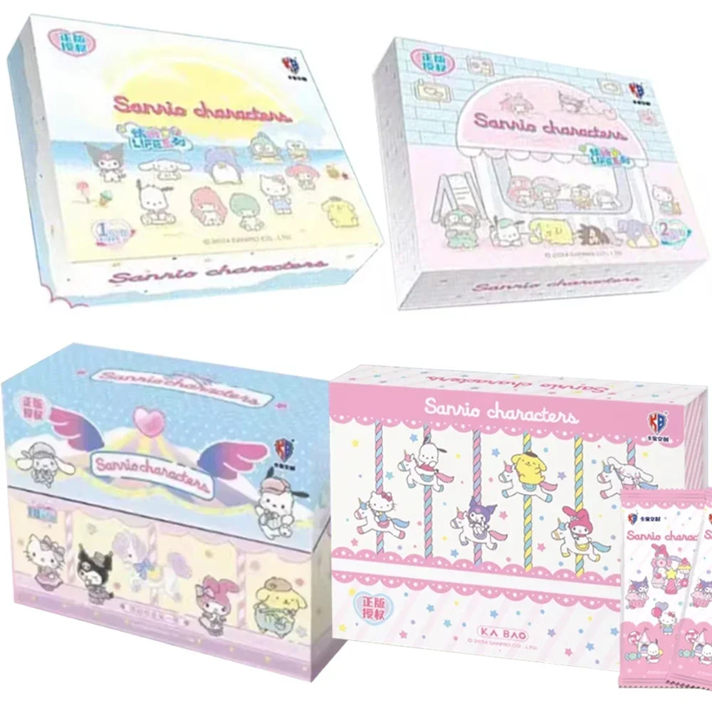 การ์ด Sanrio ของแท้ Life Diary ครอบครัว Sanrio Coolomi Life Diary HelloKitty สีชมพูน่ารักการ์ดโลหะคอลเลกชันการ์ดของเล่นของขวัญ