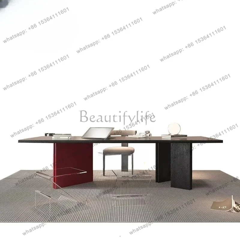 YJ Italian style minimalist designer high end learning desk Computer desk office desks and workstations Table pliante office tab