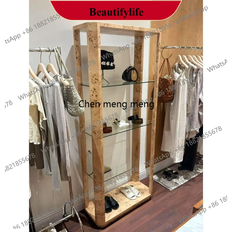 

Витрина M178 из натурального шпона тополя с узором, в стиле французского ретро, для декора гостиной