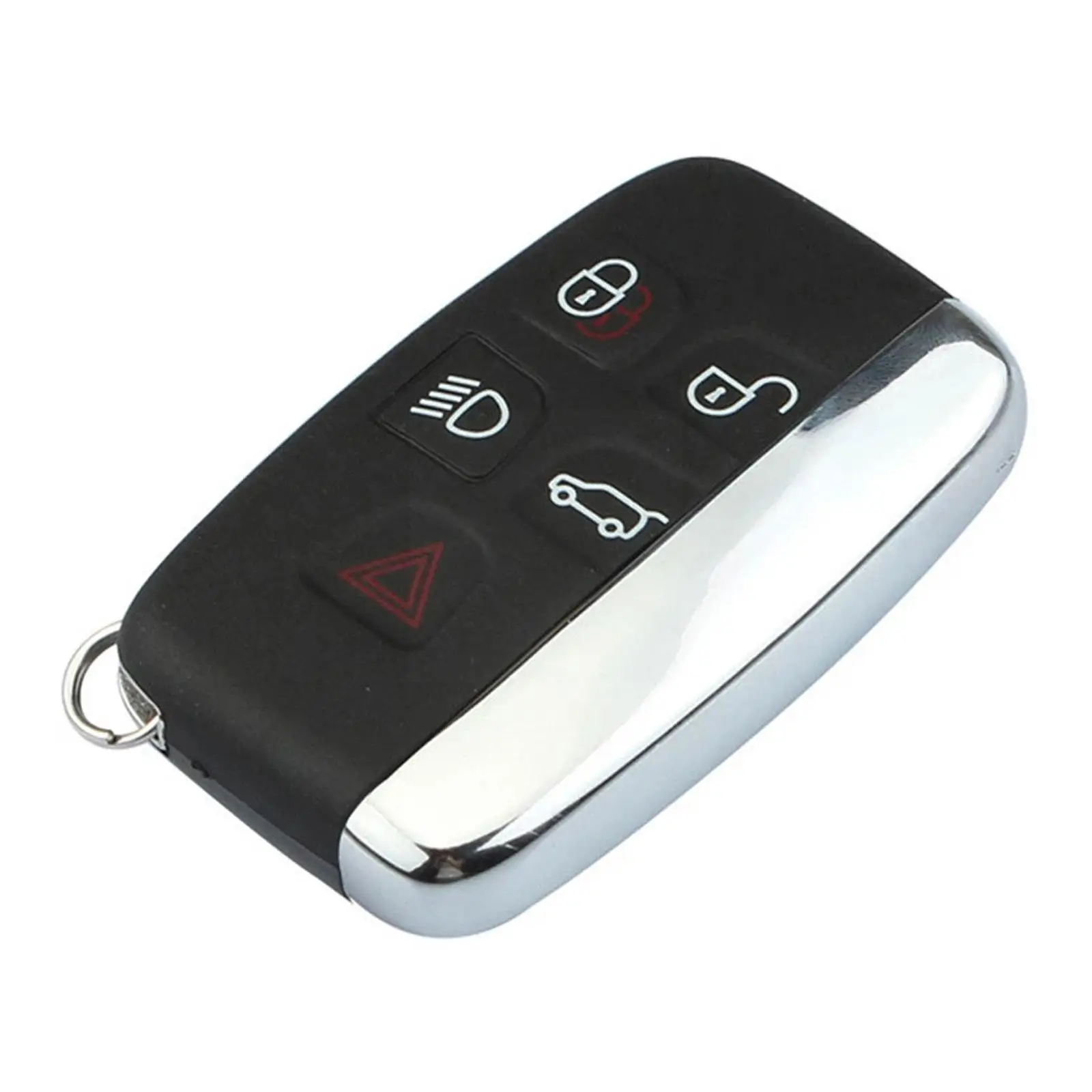 Carcasa de llave de coche remota con palabras, carcasa de 5 botones para Land Rover LR4, Range Sport Evoque, Jaguar XJ X E0F6