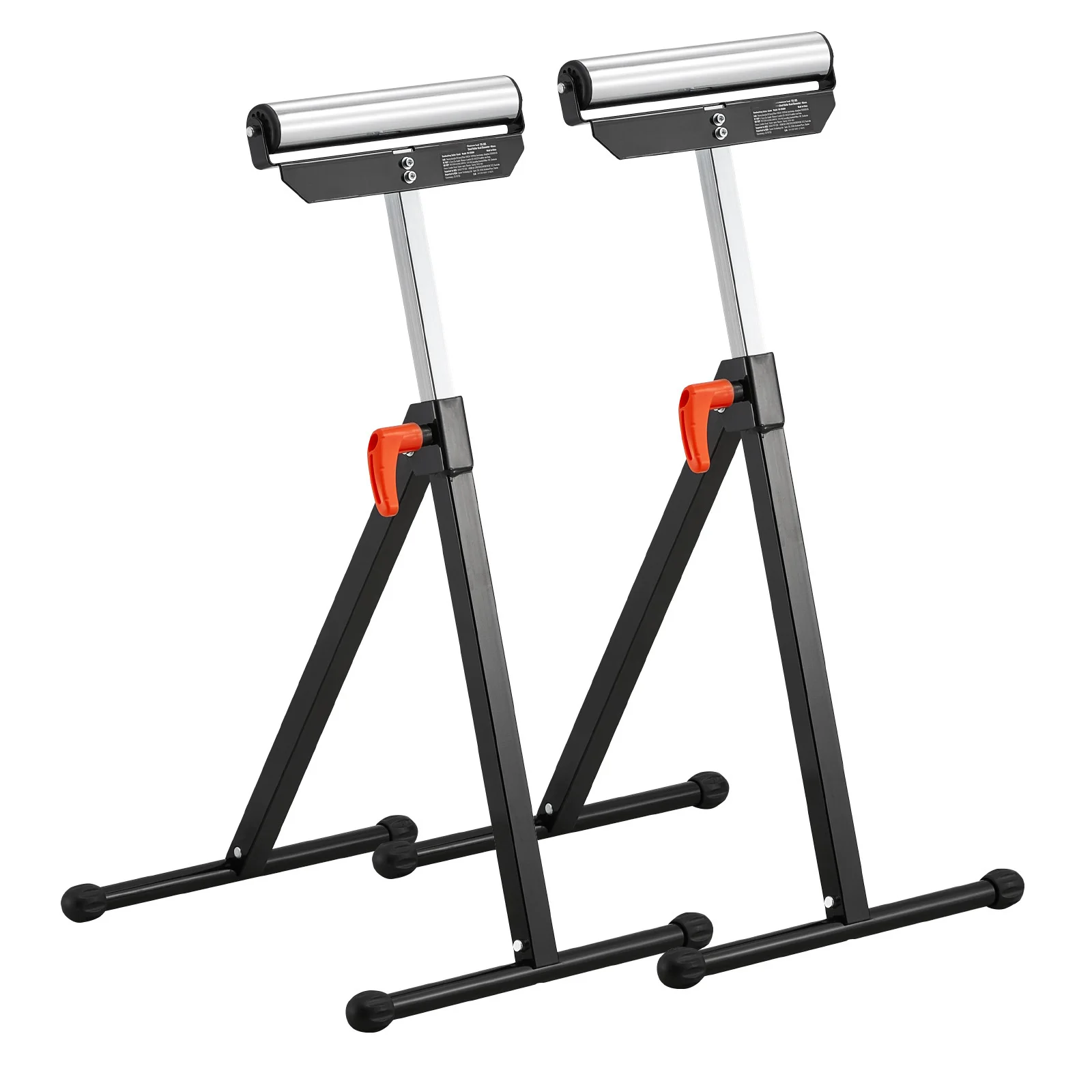 SucceBuy Roller Stand 135lbs/250lbs LBC Adjustable Height with 11.5in Polished Steel Roller Head Woodworking Extension Support
