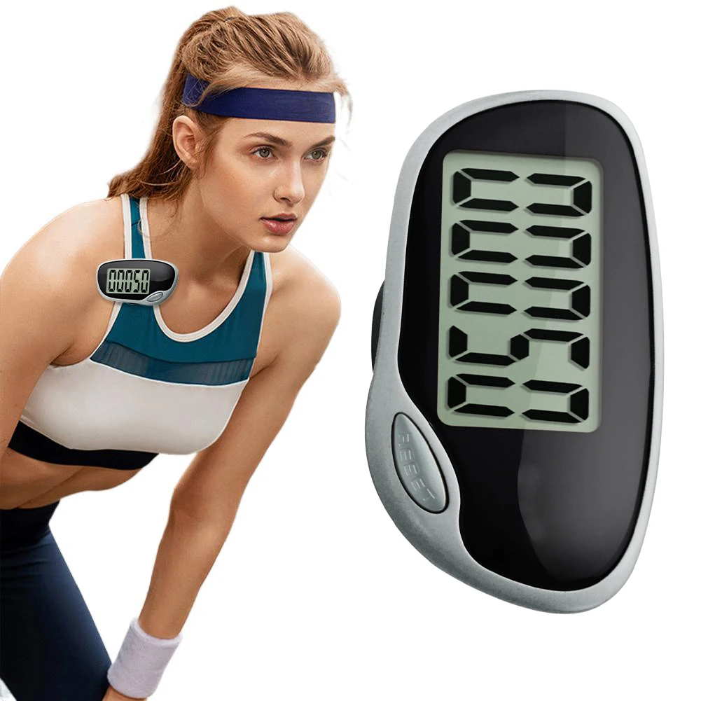 Walking Pedometer Clip On Step Counter LCD Display Electronic Pedometer Walking Step Counter for Adults Kids Seniors