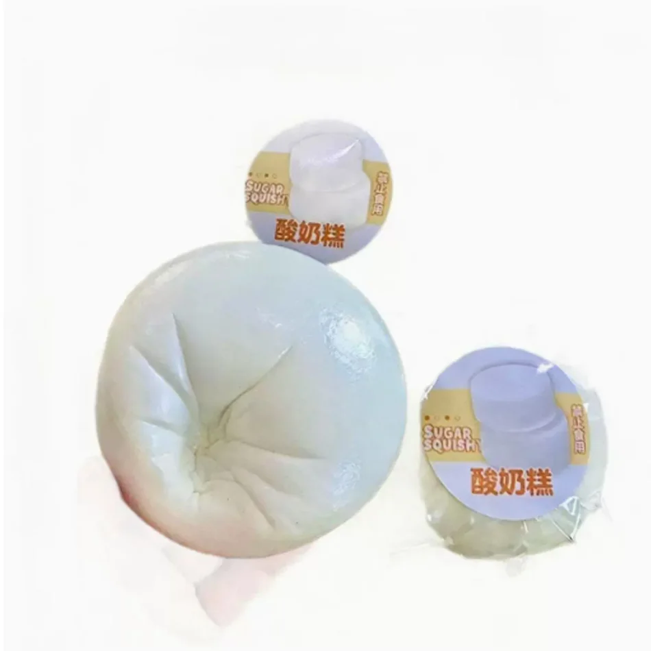 Juguete Sensorial Antiestrés de Yogur y Pan Taba Squishy, Juguete Blandito de Compresión de Levantamiento Lento para Niños y Adultos, Regalos Relajantes