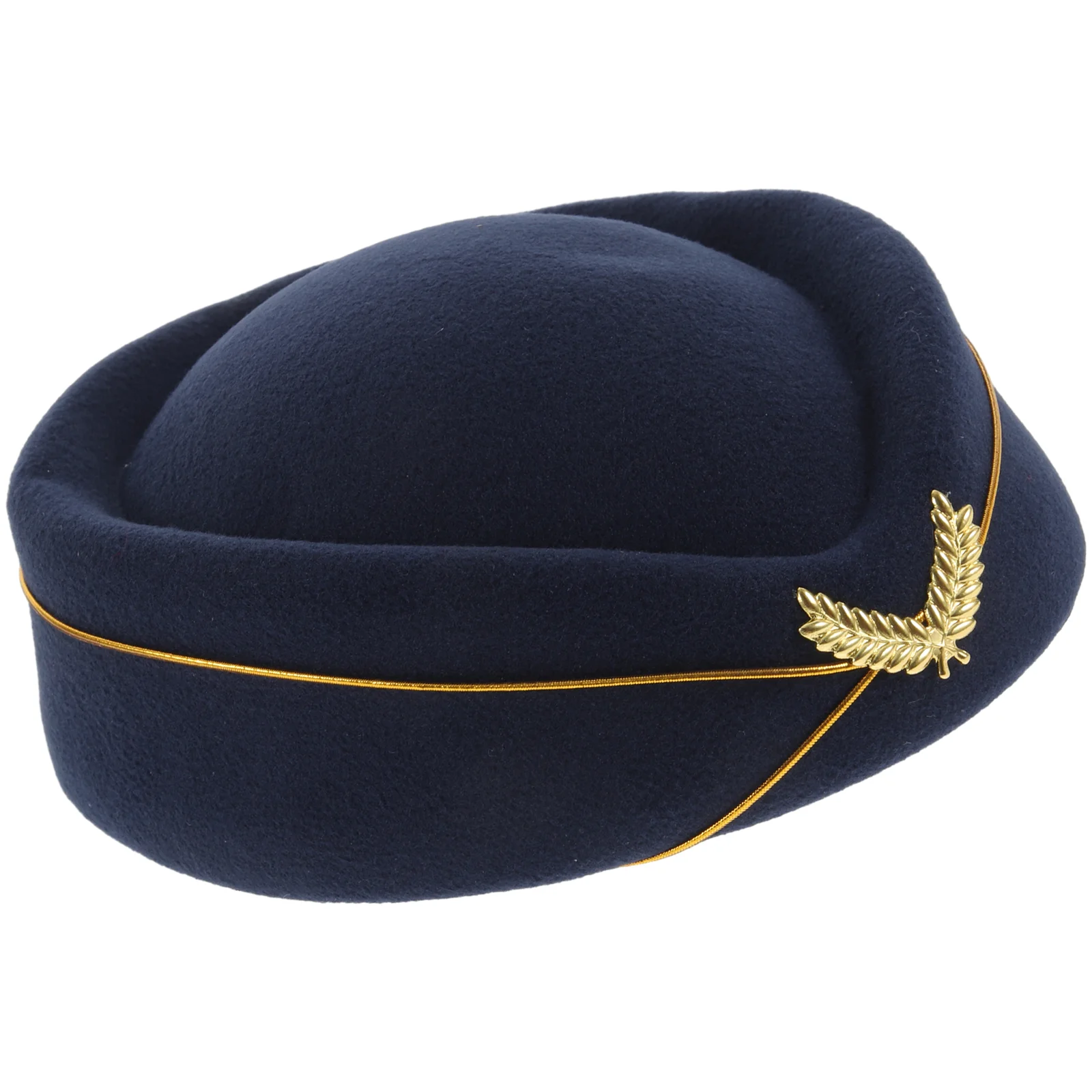 Stewardess Hat Supply Flight Attendant Accessories Cosplay Performance Hear Decor Black Cap