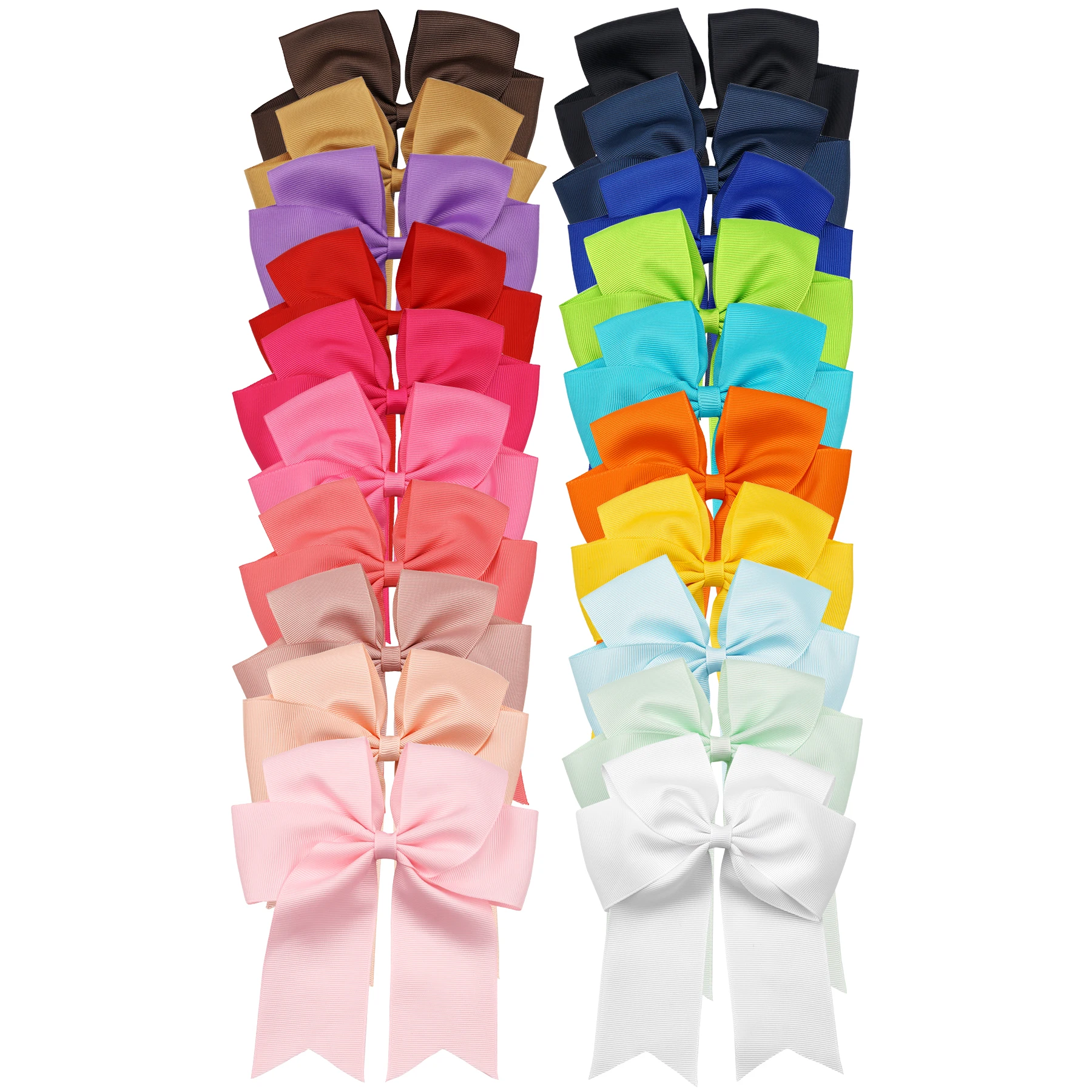 1/12PCS Girls 6 inch Satin Ribbon Big Hair Clips Kids Barrette Hairgrips Children Ponytail Hair Accessorie