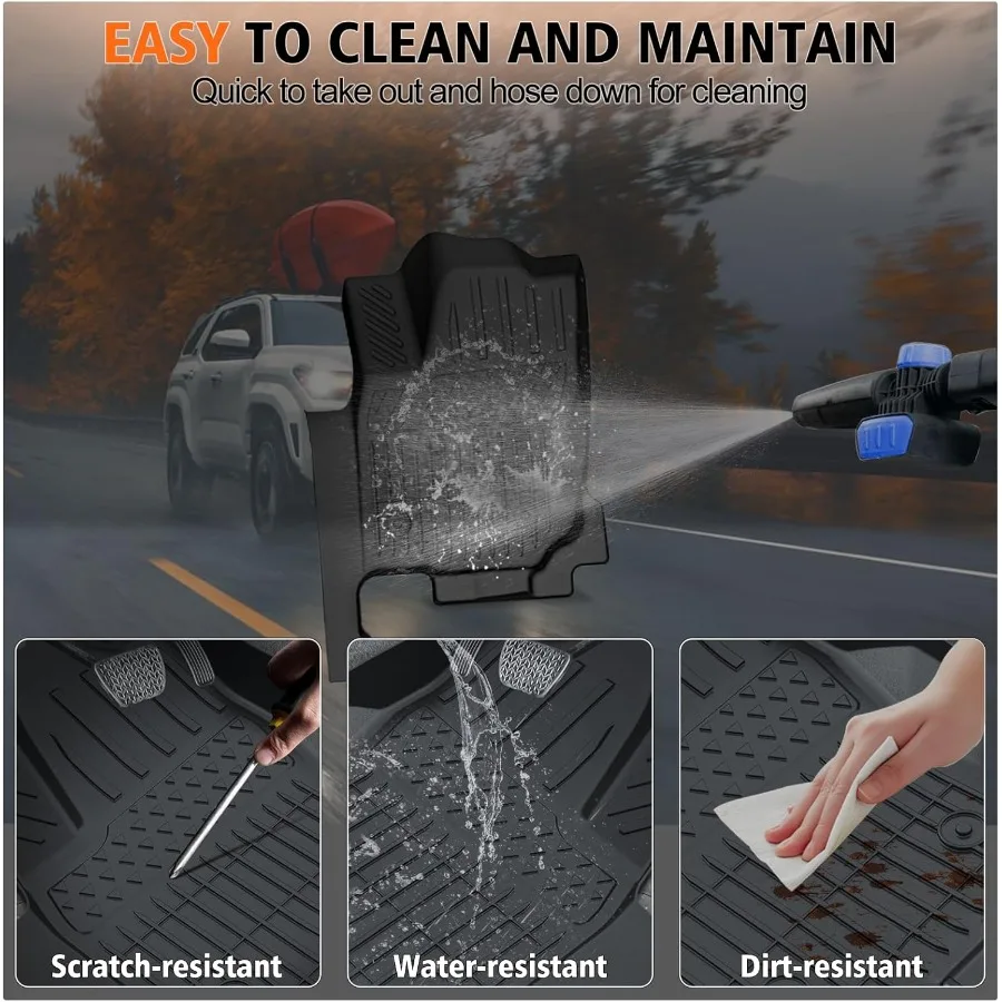 جميع الأحوال الجوية الحصير سيارة ل 2025 2026 4 عداء 7 مقاعد SR5 محدودة TPE المطاط بطانات الأرضية المضادة للانزلاق مجموعة كاملة الحصير للسيارات