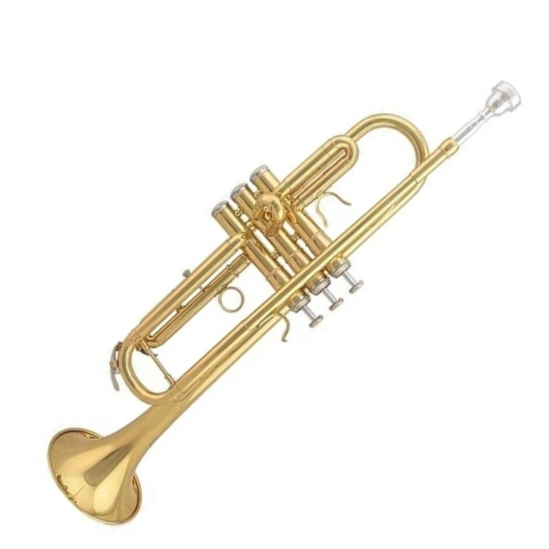 

Bb Trumpet Professional Adults Children Trumpets Gold Lacquer Brass Instruments Student Bands Performance Wind Instrument