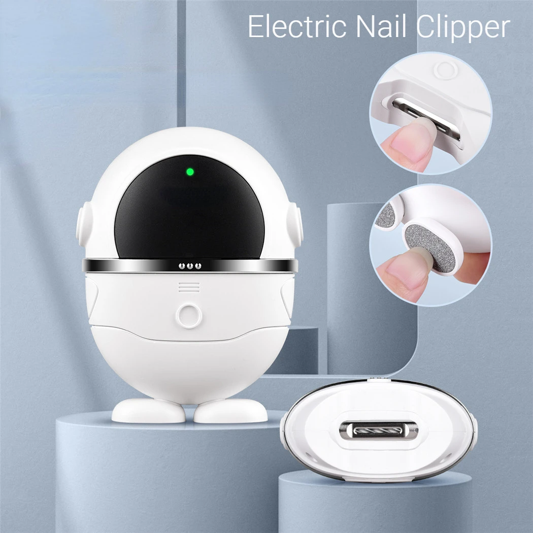 Electric Nail Clipper Safety Automatic Fingernail Clipper Portable Nail Trimmer for Kids Adults Elderly