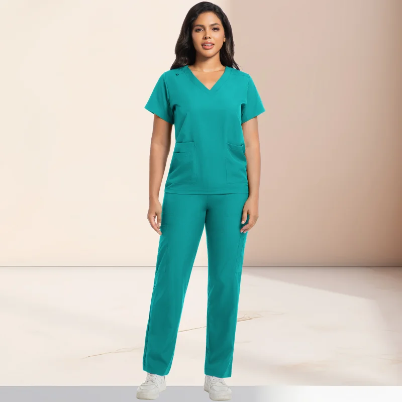 High-quality Clinical Uniform Pharmacy Sanitary Dentist Workwear Medical Surgical Uniform Unisex Nursing Clothes Nurse Scrub Set