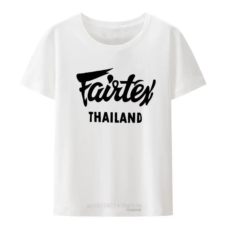 Fairtex thailandia T Shirt nero Casual Muay Thai Kickboxing girocollo allentato grafico Hipster Tee Street Fashion top traspiranti