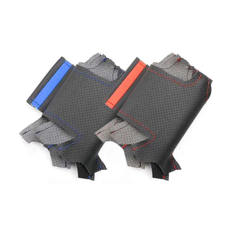 For Renault Megane 2 2003-2008 Kangoo 2008 Scenic 2 2003-2009 Car Accessories Inner Steering Wheel Cover Perforated Leather Trim
