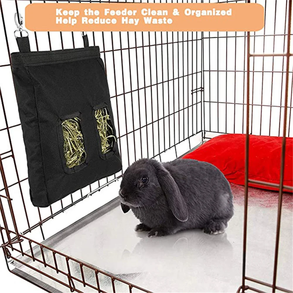 Hay Bag Hanging Pouch for Small Animals, Feeding Dispenser, Container for Rabbit, Guinea Pig, Dropshipping